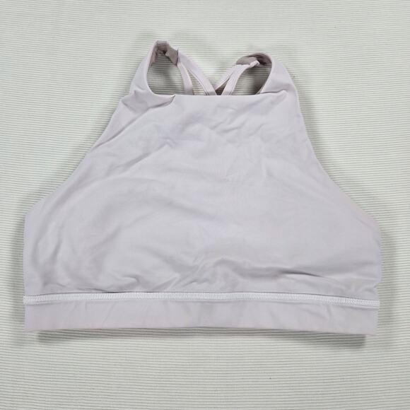 Lululemon Energy High Neck Pink Glow Sports Bra Women's Size 8 - Picture 1 of 4